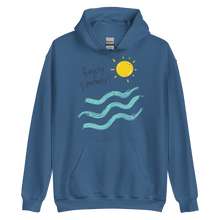 Indigo Blue / S Enjoy Sun Summer Unisex Hoodie by Design Express