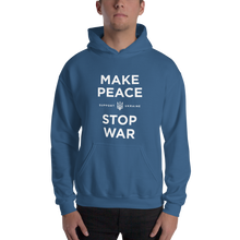 Indigo Blue / S Make Peace Stop War (Support Ukraine) Unisex Black Hoodie by Design Express