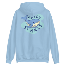 Light Blue / S Whale Enjoy Summer Unisex Hoodie by Design Express