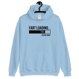 Light Blue / S Fart Loading (Funny) Unisex Light Hoodie by Design Express