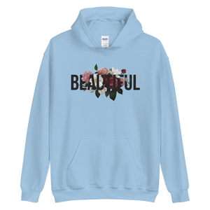 Light Blue / S Beautiful Flower Unisex Light Hoodie by Design Express