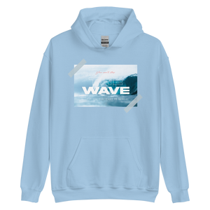 Light Blue / S The Wave Unisex Hoodie by Design Express