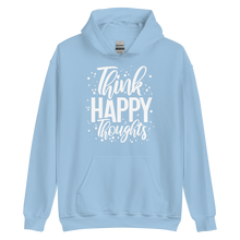 Light Blue / S Think Happy Thoughts Unisex Hoodie by Design Express