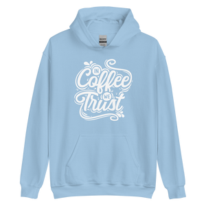 Light Blue / S In Coffee We Trust Unisex Hoodie by Design Express