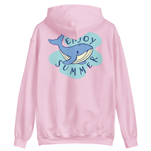 Light Pink / S Whale Enjoy Summer Unisex Hoodie by Design Express