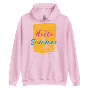 Light Pink / S Hello Summer Unisex Hoodie by Design Express