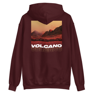 Maroon / S Volcano Back Unisex Hoodie by Design Express