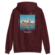 Maroon / S Sydney Australia Unisex Hoodie Back by Design Express