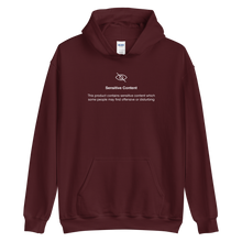 Maroon / S Sensitive Content (Funny) Unisex Hoodie by Design Express