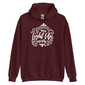 Maroon / S You Light Up My Life Unisex Hoodie by Design Express