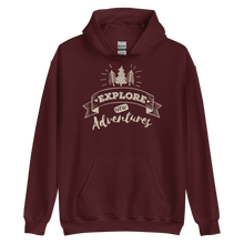 Maroon / S Explore New Adventures Unisex Hoodie by Design Express