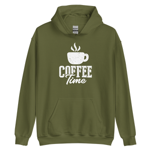 Military Green / S Coffee Time Unisex Hoodie by Design Express