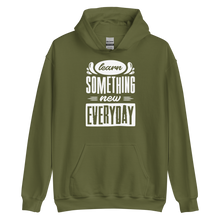 Military Green / S Learn Something New Everyday Unisex Hoodie by Design Express