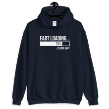 Navy / S Fart Loading (Funny) Unisex Dark Hoodie by Design Express