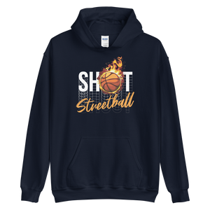 Navy / S Shoot Streetball Front Unisex Hoodie by Design Express