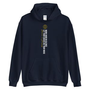 Navy / S Work hard in silence Unisex Hoodie by Design Express