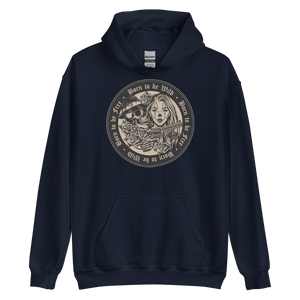 Navy / S Born to be Wild, Born to be Free Unisex Hoodie by Design Express