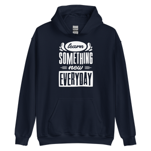 Navy / S Learn Something New Everyday Unisex Hoodie by Design Express