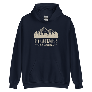 Navy / S Mountains Are Calling Unisex Hoodie by Design Express