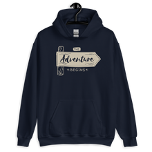 Navy / S the Adventure Begin Unisex Hoodie by Design Express