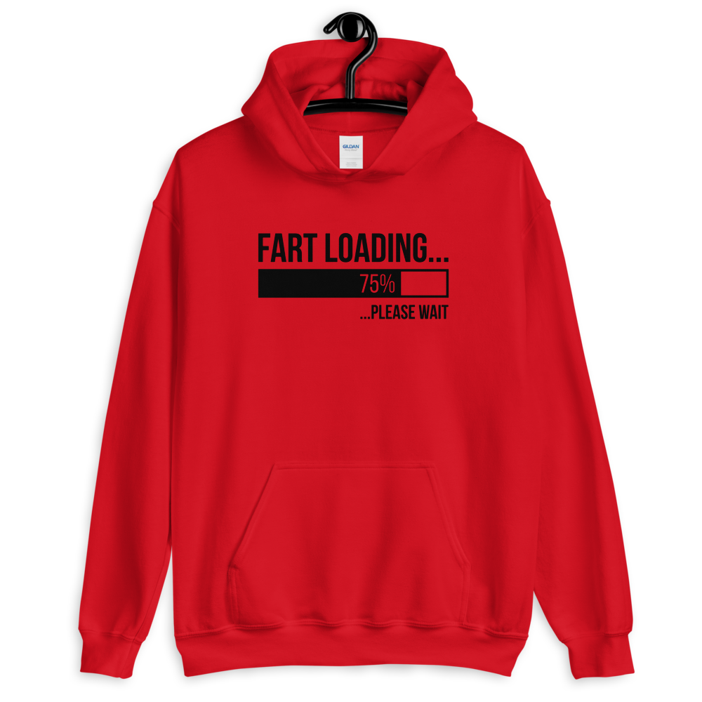 Red / S Fart Loading (Funny) Unisex Light Hoodie by Design Express