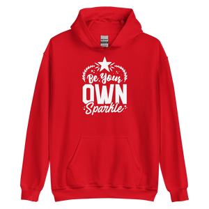 Red / S Be Your Own Sparkle Unisex Hoodie by Design Express