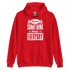 Red / S Learn Something New Everyday Unisex Hoodie by Design Express