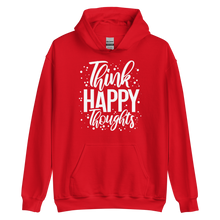 Red / S Think Happy Thoughts Unisex Hoodie by Design Express