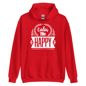 Red / S Color Me Happy Unisex Hoodie by Design Express