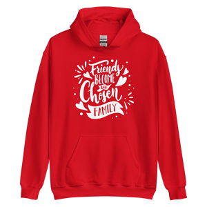 Red / S Friend become our chosen Family Unisex Hoodie by Design Express