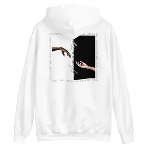 White / S Humanity Back Unisex Hoodie by Design Express