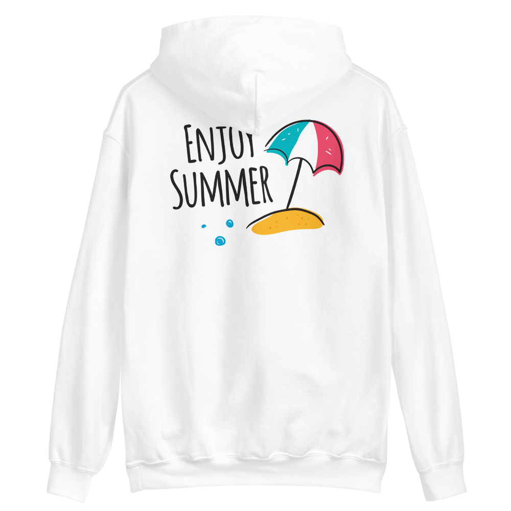 White / S Enjoy Summer Unisex Hoodie by Design Express