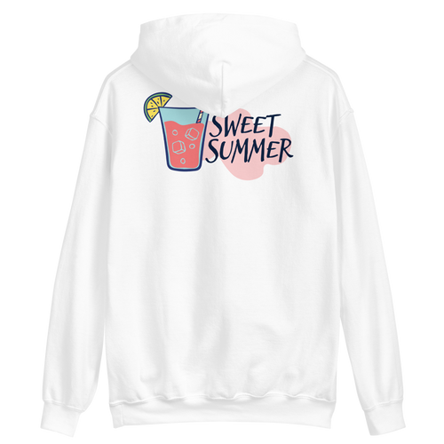 White / S Drink Sweet Summer Unisex Hoodie by Design Express