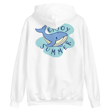 White / S Whale Enjoy Summer Unisex Hoodie by Design Express