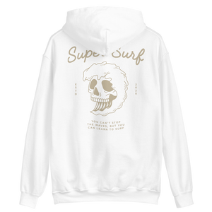 White / S Super Surf Unisex Hoodie by Design Express