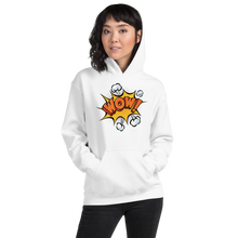 White / S Wow Pop Art Unisex Hoodie by Design Express