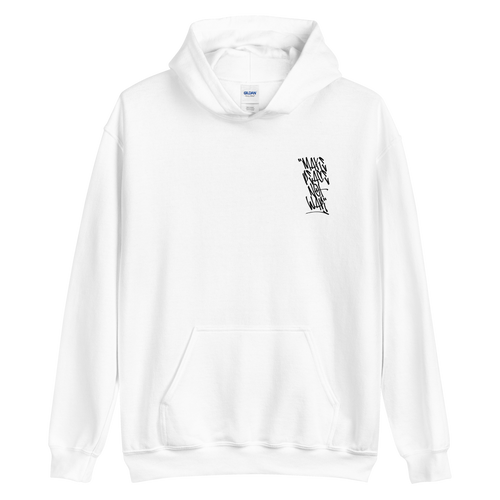 S Make Peace Not War Vertical Graffiti Back (motivation) Unisex White Hoodie by Design Express