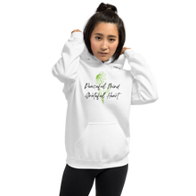 White / S Peaceful Mind Grateful Heart Unisex Light Hoodie by Design Express