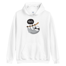 White / S Hola Sloths Unisex Hoodie by Design Express