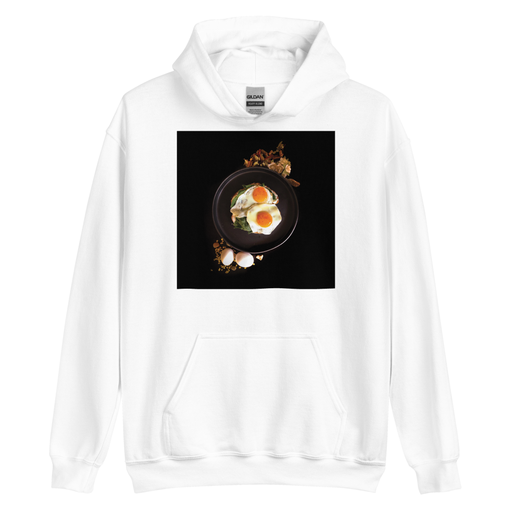 White / S Delicious Eggs Unisex Hoodie by Design Express