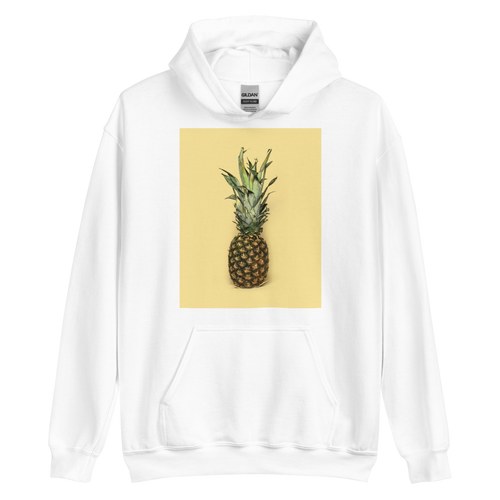 White / S Pineapple Unisex Hoodie by Design Express