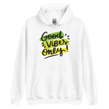 White / S Good Vibes Only Unisex Hoodie by Design Express