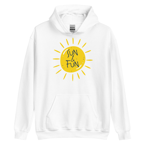 White / S Sun & Fun Unisex Hoodie by Design Express