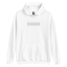 White / S Weimaraner Unisex Hoodie Back by Design Express