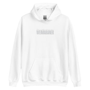 White / S Weimaraner Unisex Hoodie Back by Design Express