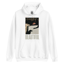 White / S Friendship is Beautiful Unisex Hoodie Front by Design Express