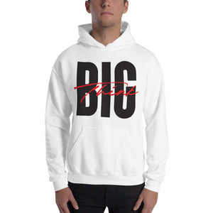 Think BIG (Bold Condensed) Unisex White Hoodie by Design Express