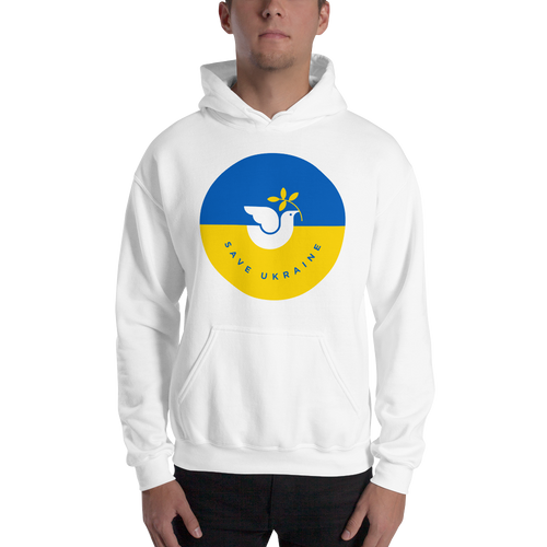 White / S Save Ukraine Unisex Hoodie by Design Express