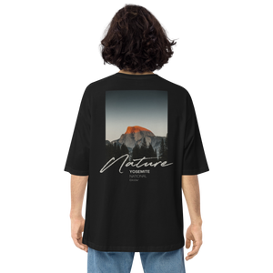 Black / S Nature Yosemite Back Unisex Oversized T-Shirt by Design Express