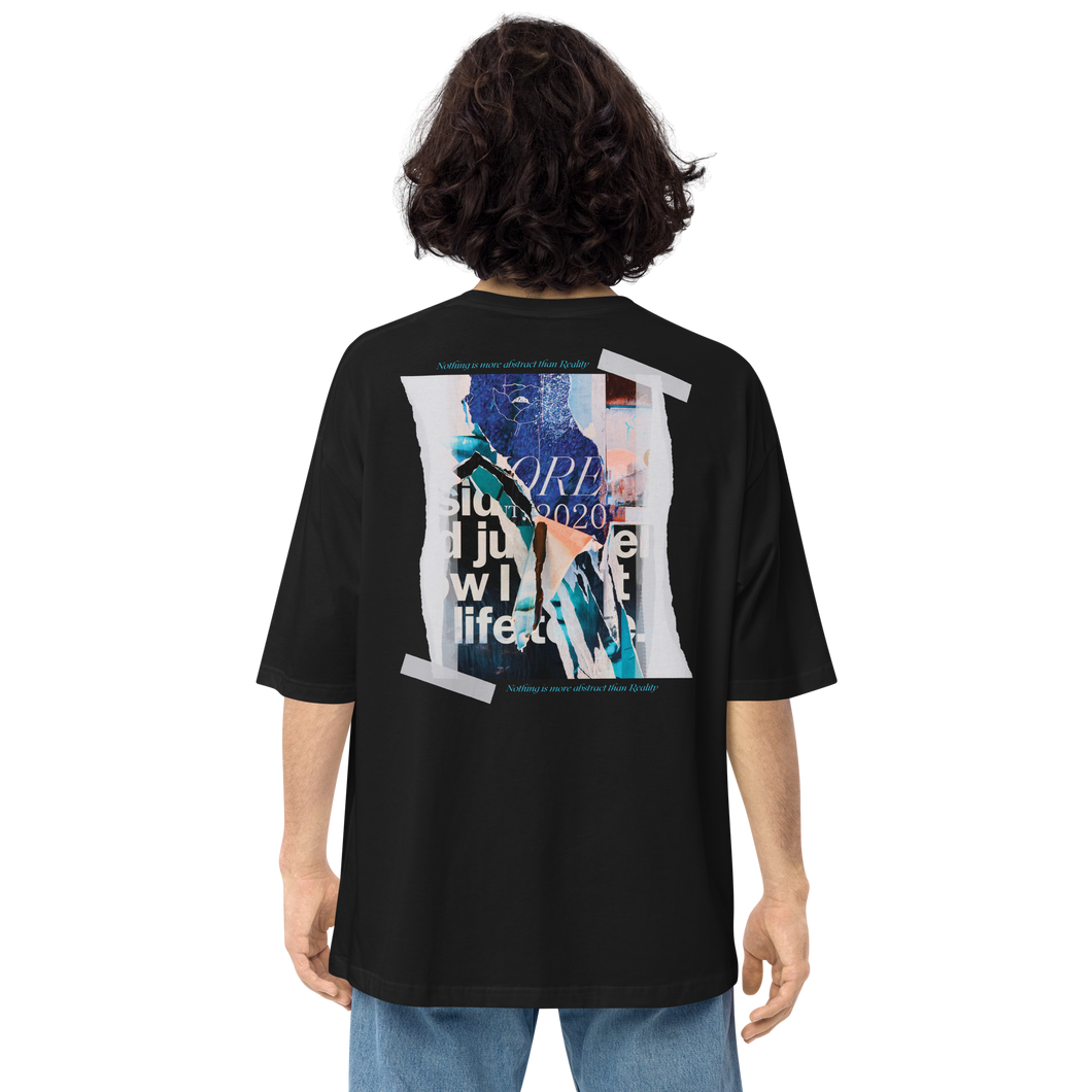 Black / S Nothing is more abstarct than reality Unisex Oversized T-Shirt by Design Express